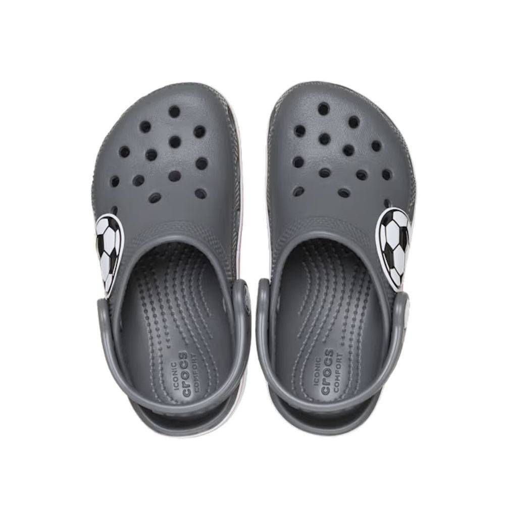 Sandália Crocs Juvenil Classic Soccer Band Clog 211605-0DA Chumbo/Vermelho 4