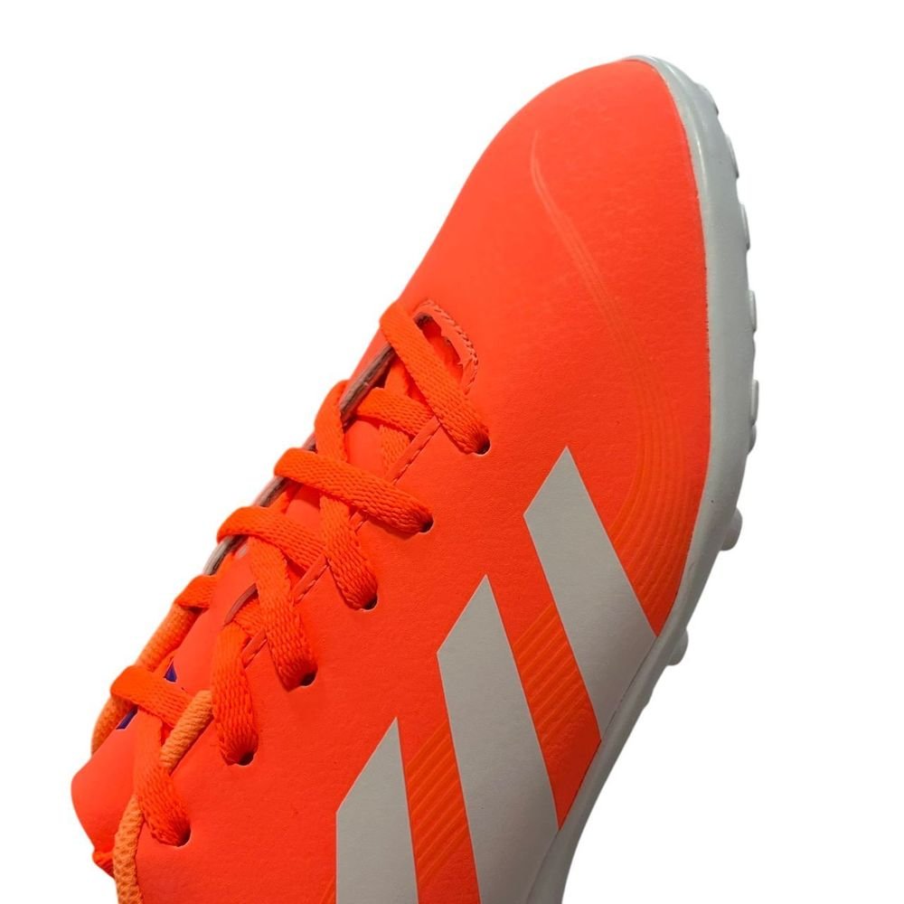 Chuteira Juvenil Adidas Society Predator 25 Essential JI1105 Laranja/Branco 3