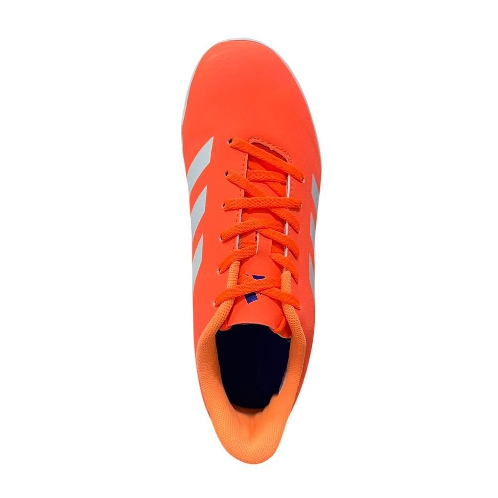 Chuteira Juvenil Adidas Society Predator 25 Essential JI1105 Laranja/Branco 5