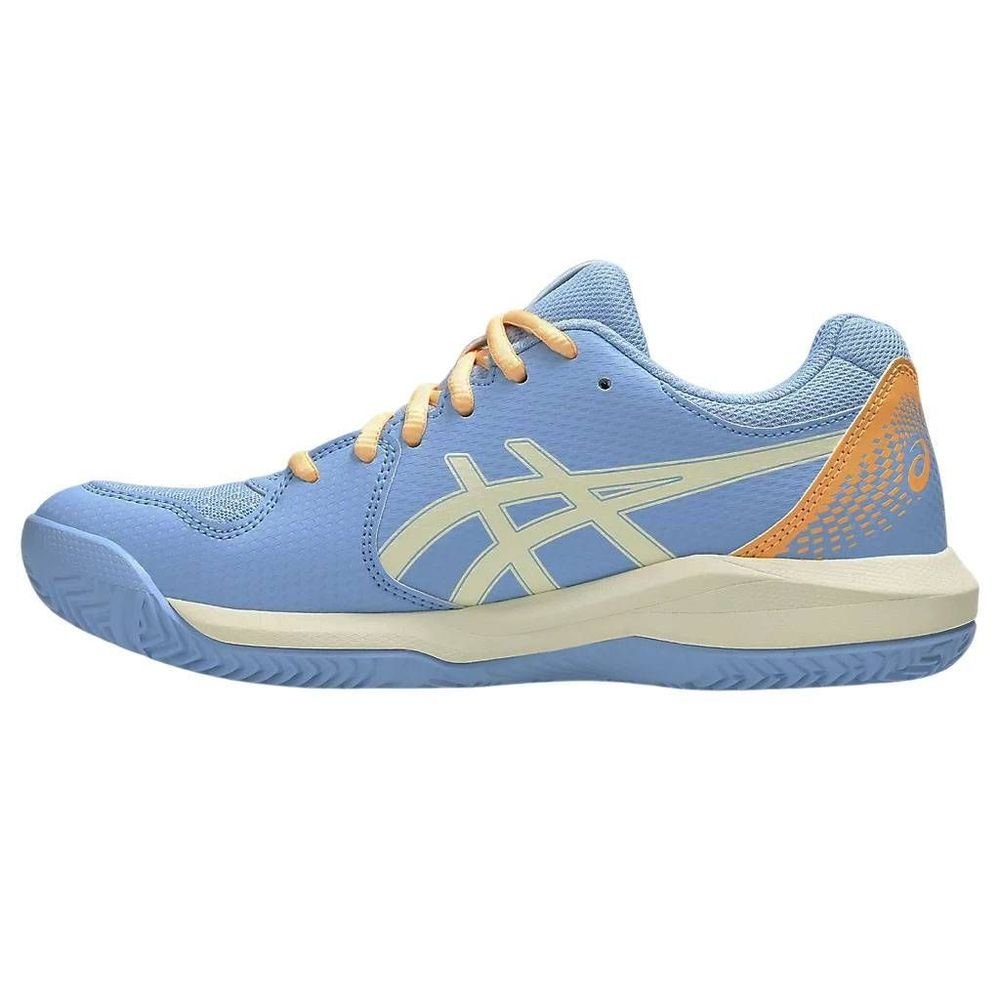 Tênis Asics Gel Dedicate 8 Padel Feminino 1042A241-401 Azul Claro/Laranja 2