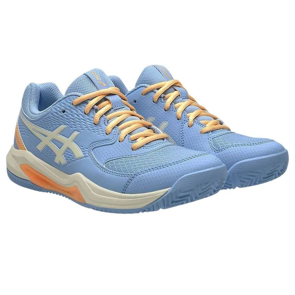 Tênis Asics Gel Dedicate 8 Padel Feminino 1042A241-401 Azul Claro/Laranja 3