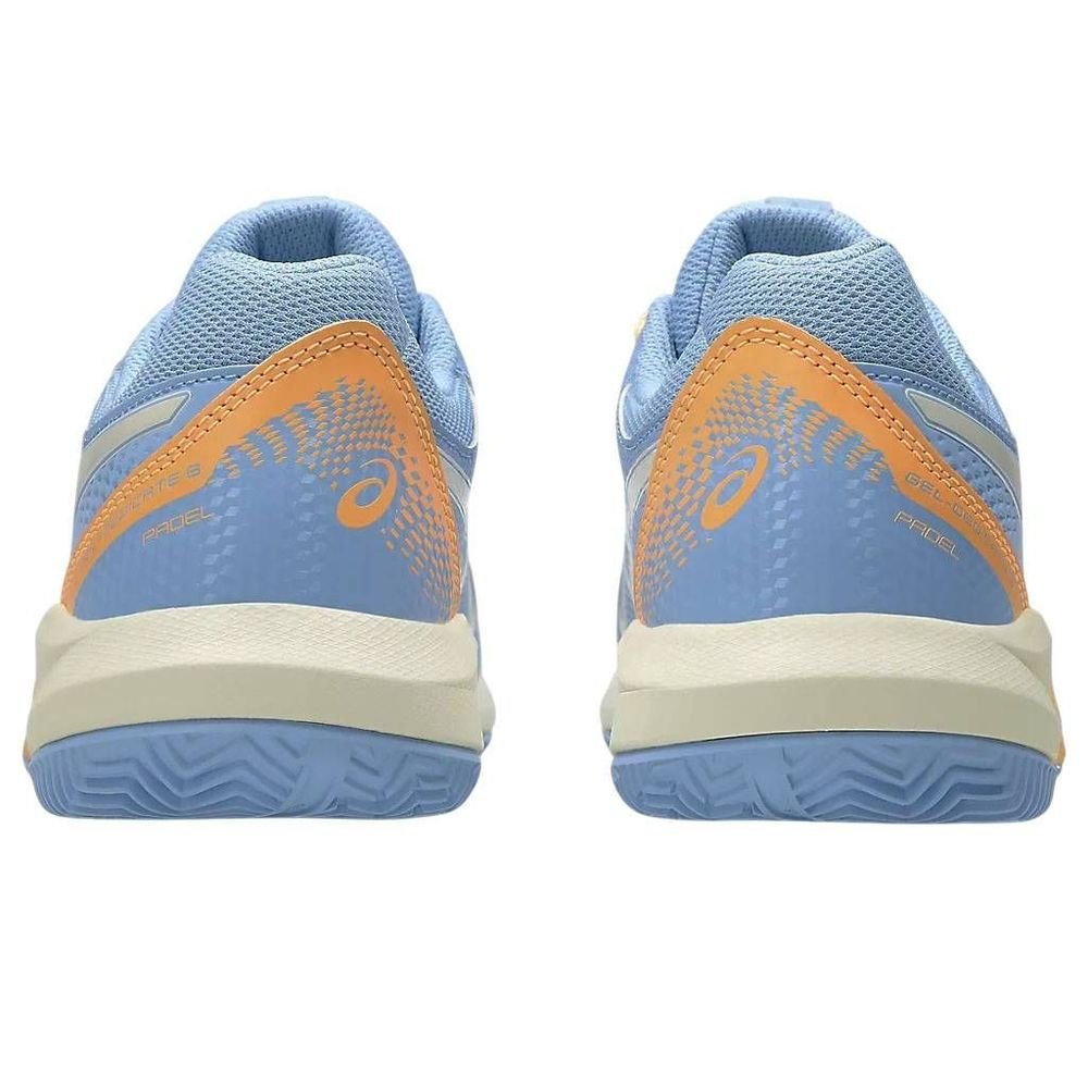 Tênis Asics Gel Dedicate 8 Padel Feminino 1042A241-401 Azul Claro/Laranja 7