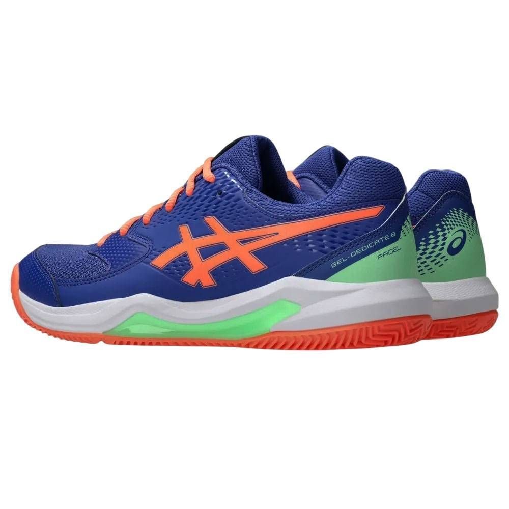 Tênis Asics Gel Dedicate 8 Padel Masculino 1041A414-406 Azul/Laranja 4