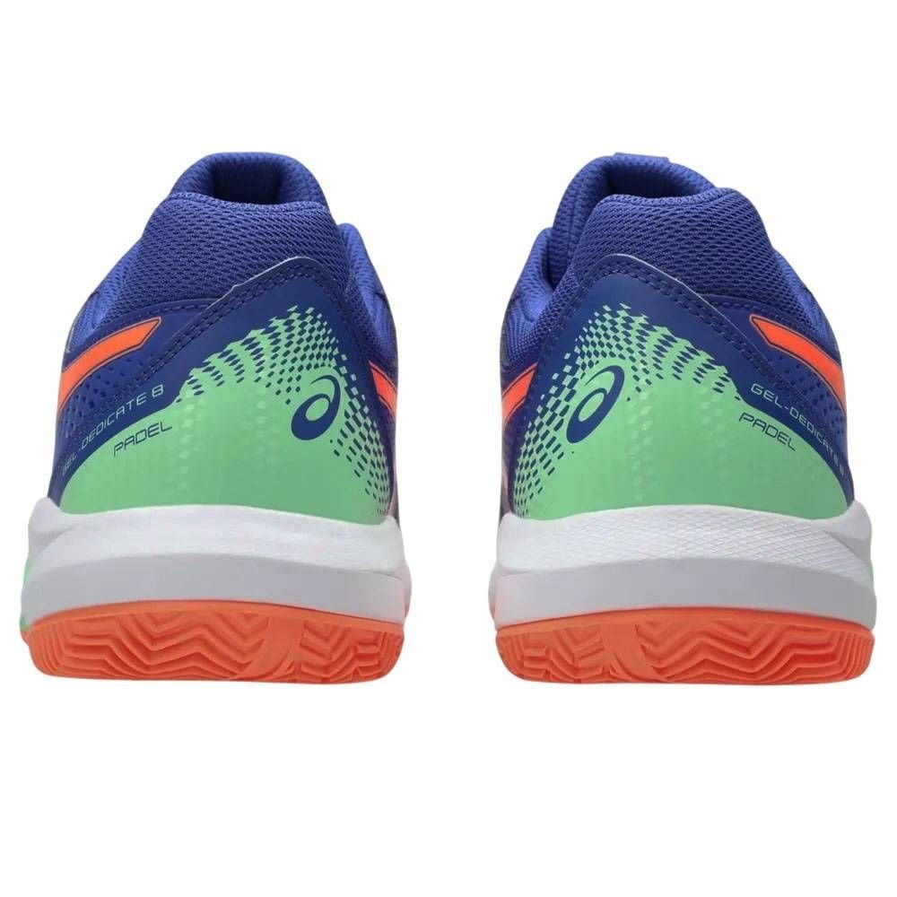 Tênis Asics Gel Dedicate 8 Padel Masculino 1041A414-406 Azul/Laranja 6