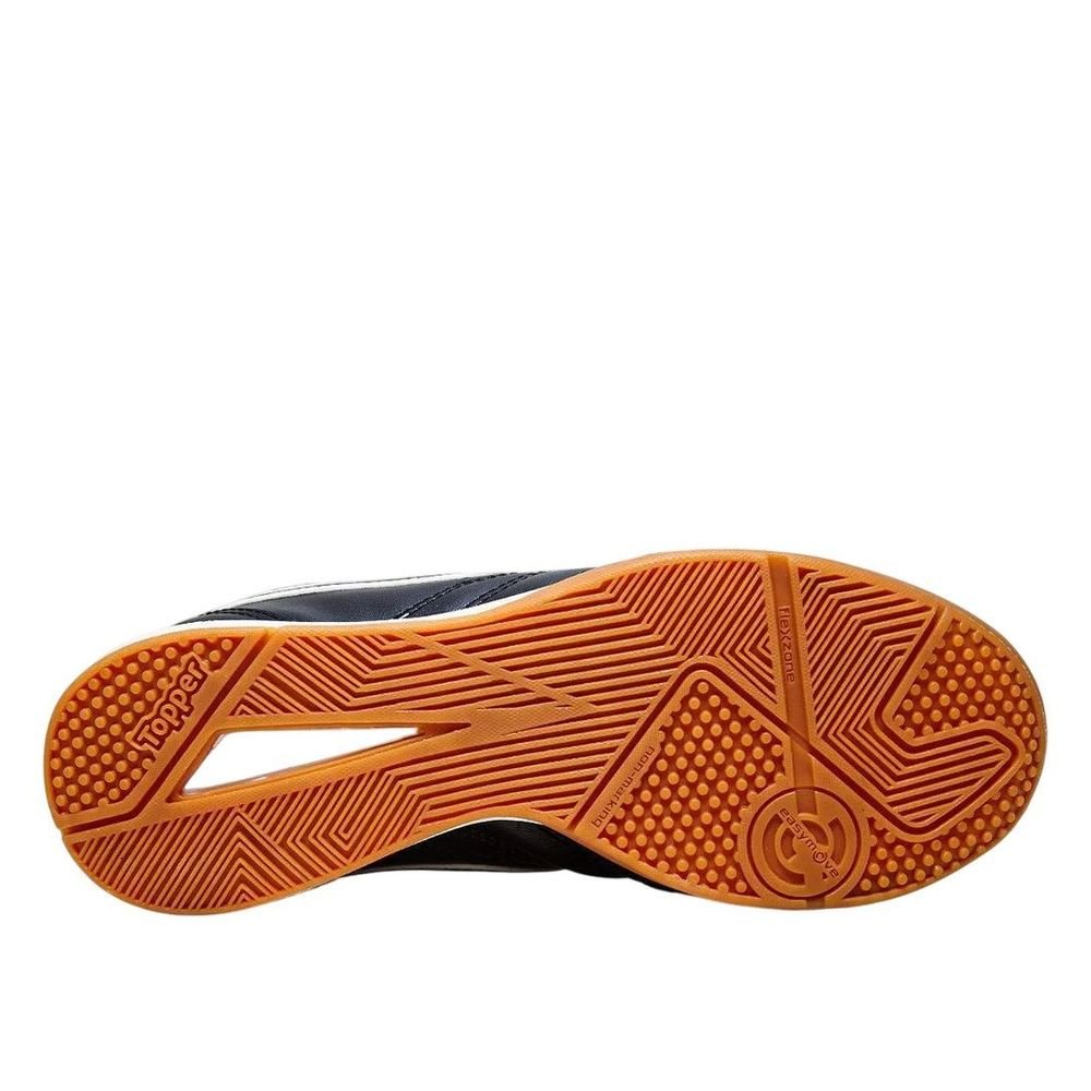 Chuteira Juvenil Topper Futsal Maestro Club V TP08450001 Preto/Branco 6