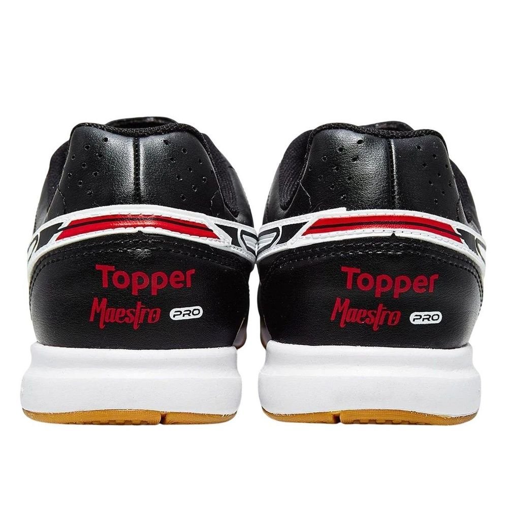 Chuteira Topper Futsal Maestro Pro V Masculina TP05310001 Preto/Branco 4