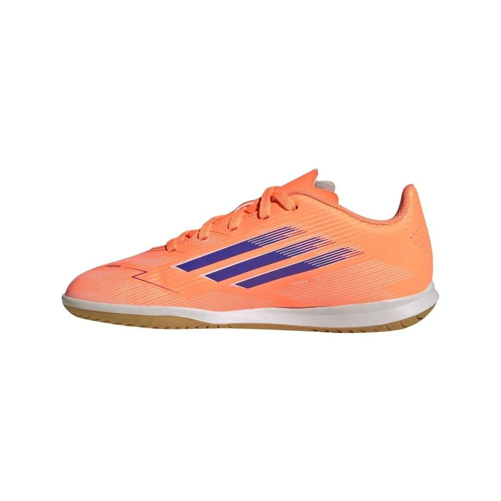 Chuteira Juvenil Adidas Futsal F50 Club In JI0041 Laranja/Azul 2