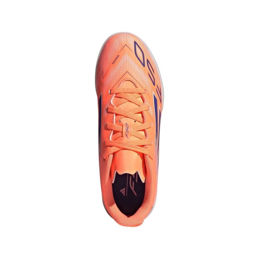 Chuteira Juvenil Adidas Futsal F50 Club In JI0041 Laranja/Azul 5
