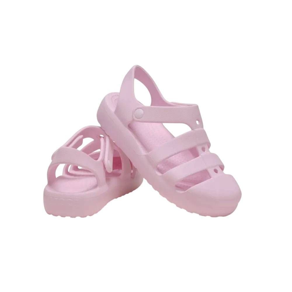 Sandália Infantil Crocs Classic Fisherman 210626-6ZW Rosa 4