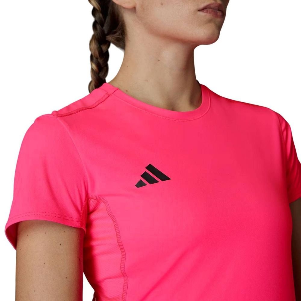 Camiseta Adidas M/C Adizero Essential Feminina JF3497 Rosa 3