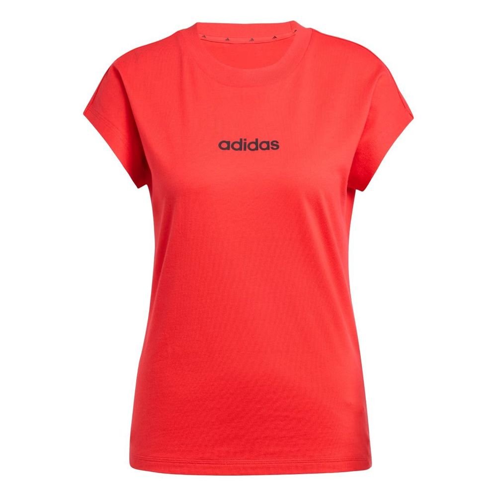 Camiseta Adidas M/C Logo Linear Feminina JG8661 Vermelho 3