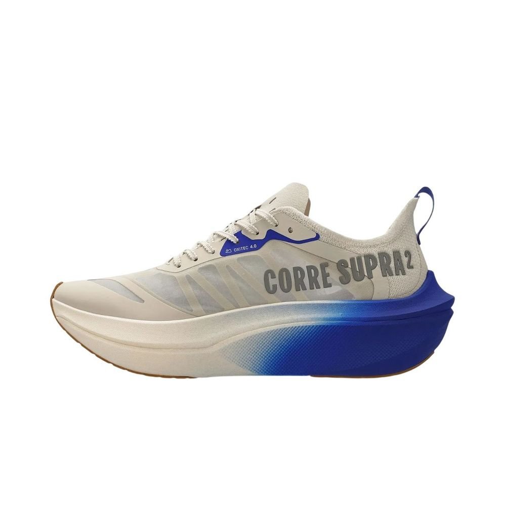Tênis Olympikus Corre Supra 2 Feminino 43777397-AREOLY Bege/Azul 2
