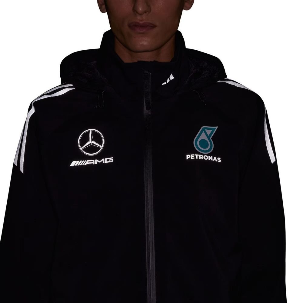Jaqueta de Chuva Adidas Mercedes Mechanics Masculina JX0760 Preto 7
