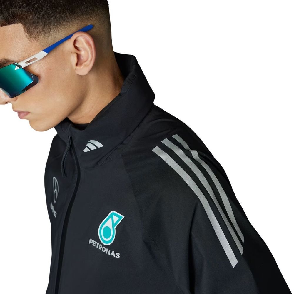 Jaqueta de Chuva Adidas Mercedes Mechanics Masculina JX0760 Preto 9