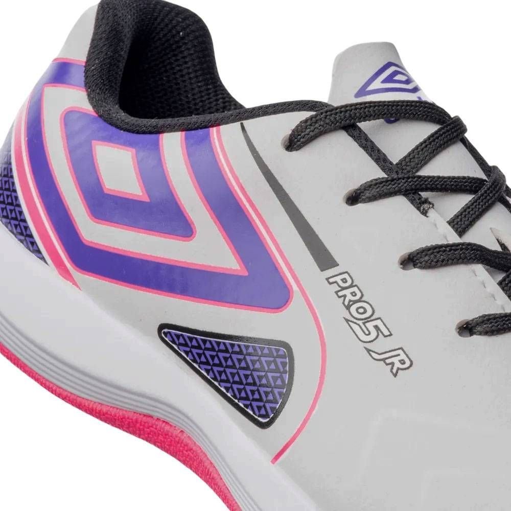 Chuteira Juvenil Umbro Futsal Pro 5 Jr U07FB00092-210 Cinza 6
