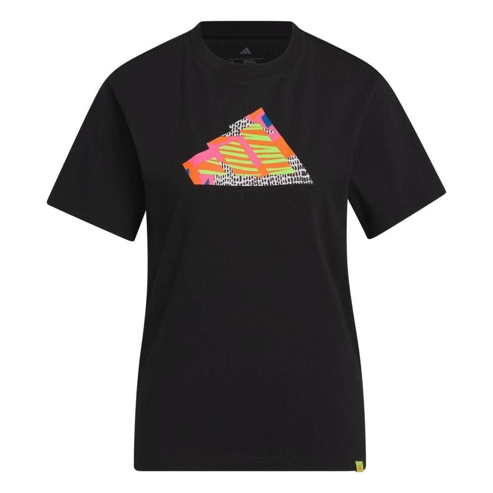 Camiseta Adidas M/C Estampada de Colagem Diy Feminina JN2518