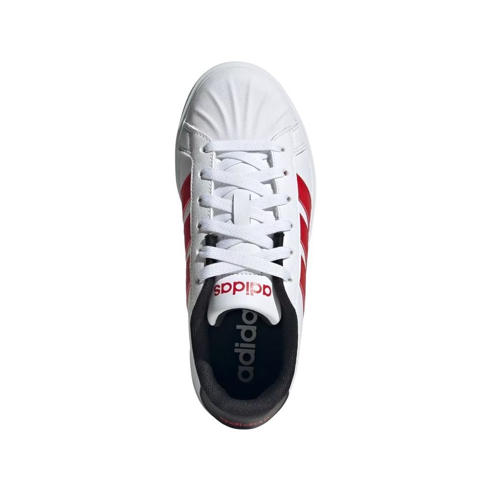 Tênis Juvenil Adidas Street Talk JQ8612 Branco/Vermelho 5