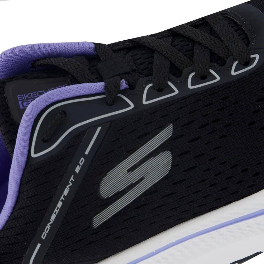 Tênis Skechers Go Run Consistent 2.0 Feminino 128607BR-BKLV Preto 7
