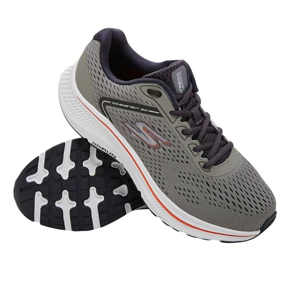 Tênis Skechers Go Run Consistent 2.0 Masculino 220865BR-GYOR Cinza 3