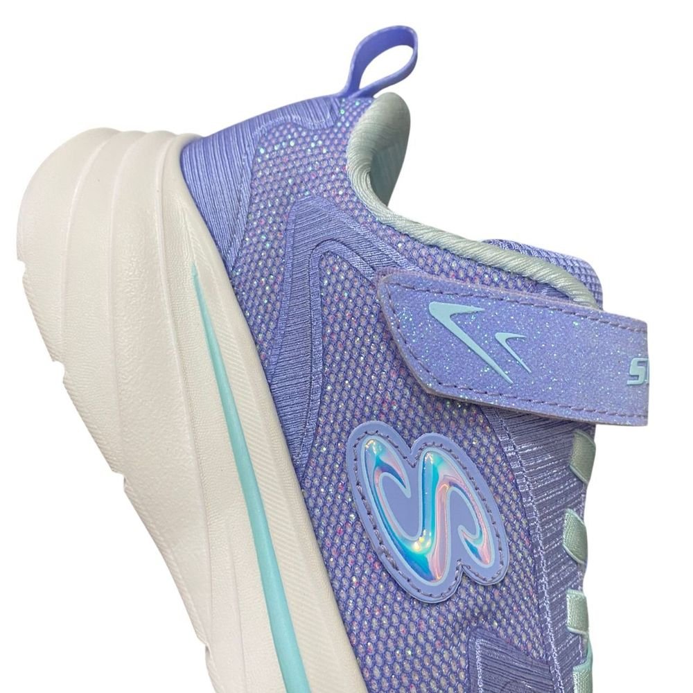 Tênis Infantil Skechers Wave 92 303557L-PERI Lilás/Azul Claro 3
