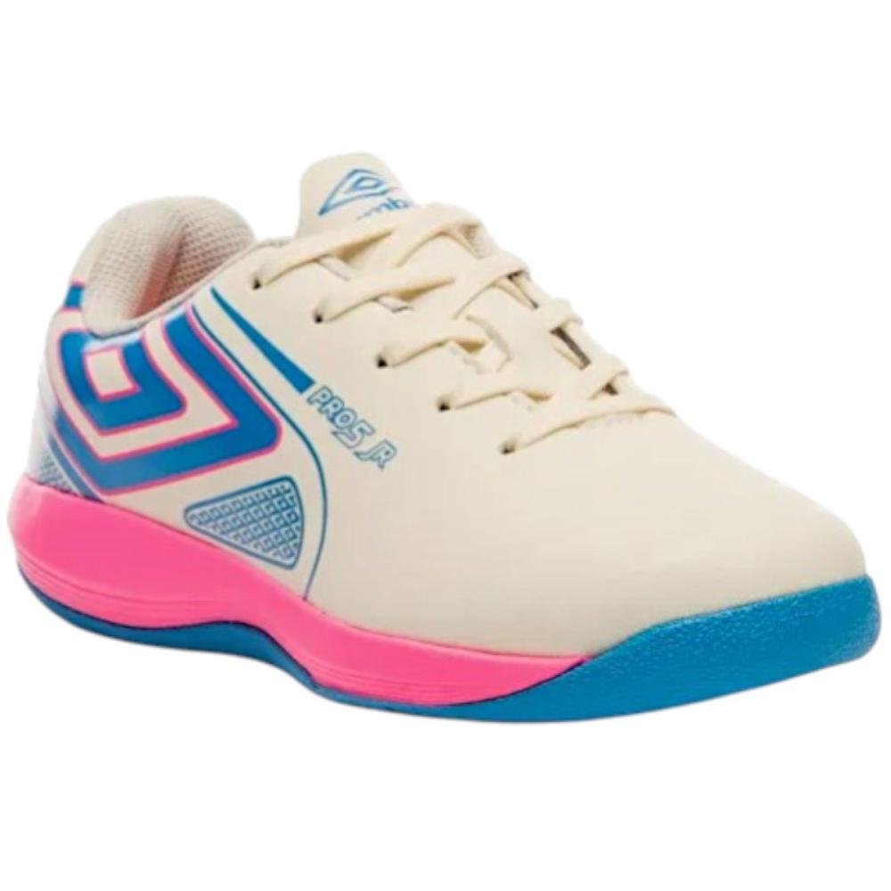 Tênis Umbro Futsal Pro 5 Infantil Branco/Azul 2
