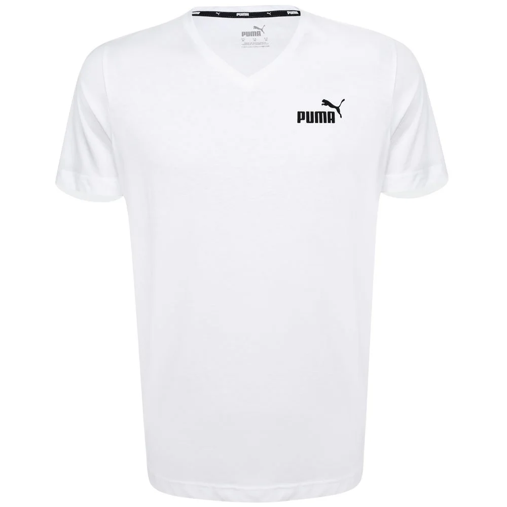 Camiseta Puma ESS V Neck Tee Masculina Branco 1