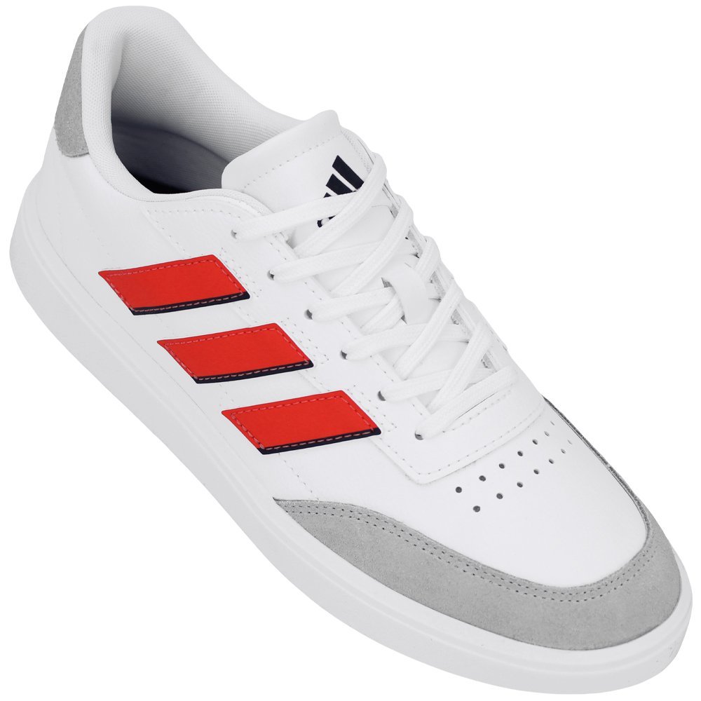 Tênis Adidas Courtblock Masculino Branco/Vermelho 2