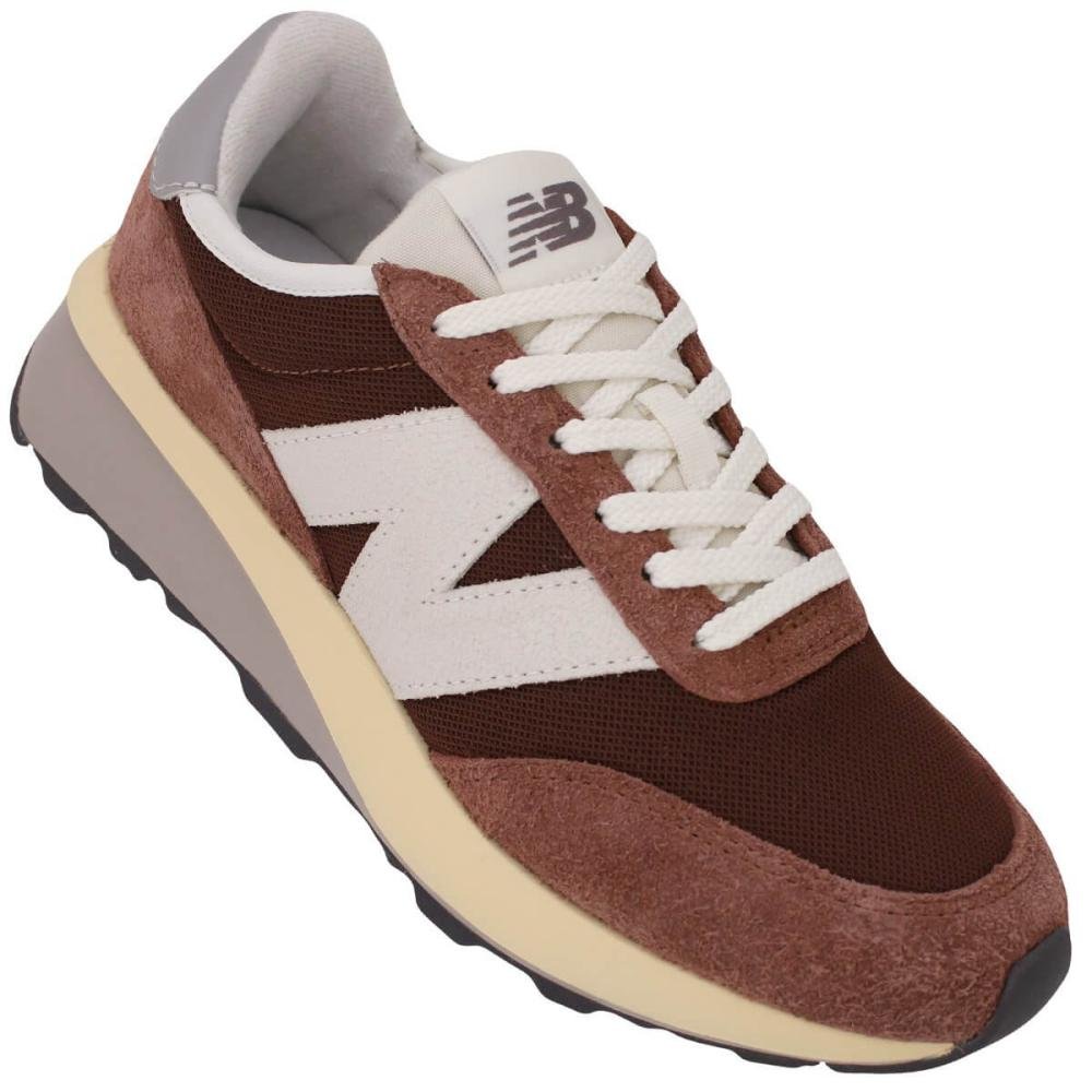 Tênis New Balance 370 V1 Masculino Marrom/Branco 2