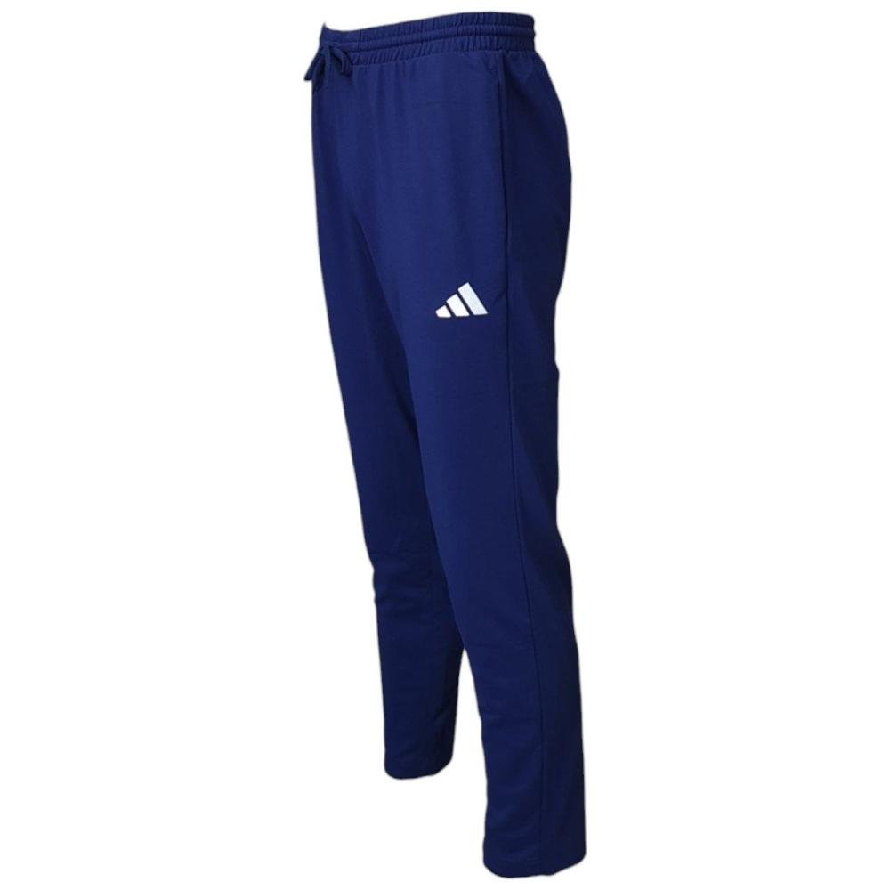 Calça Adidas Essentials Small Logo Masculina Azul Escuro/Branco 3
