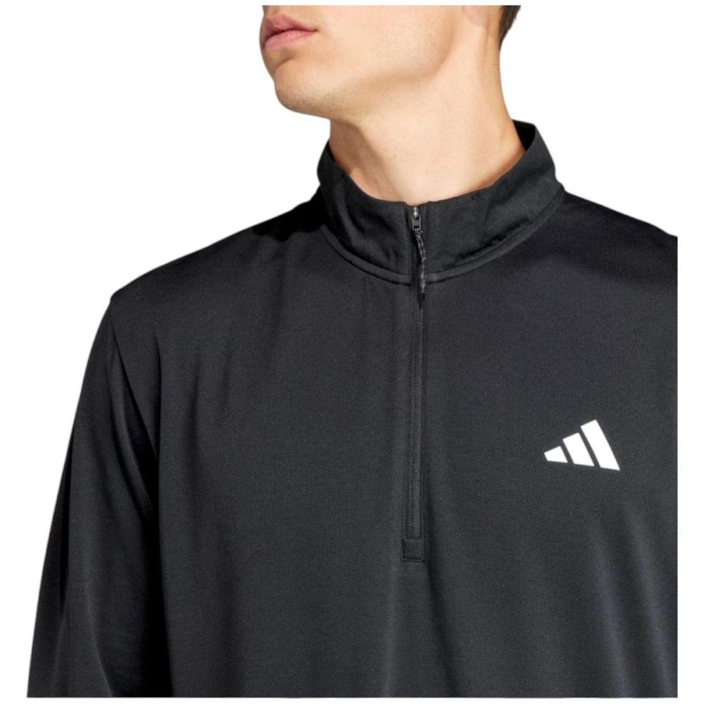 Camiseta Adidas Manga Longa Train Essentials Masculina Preto/Branco 3