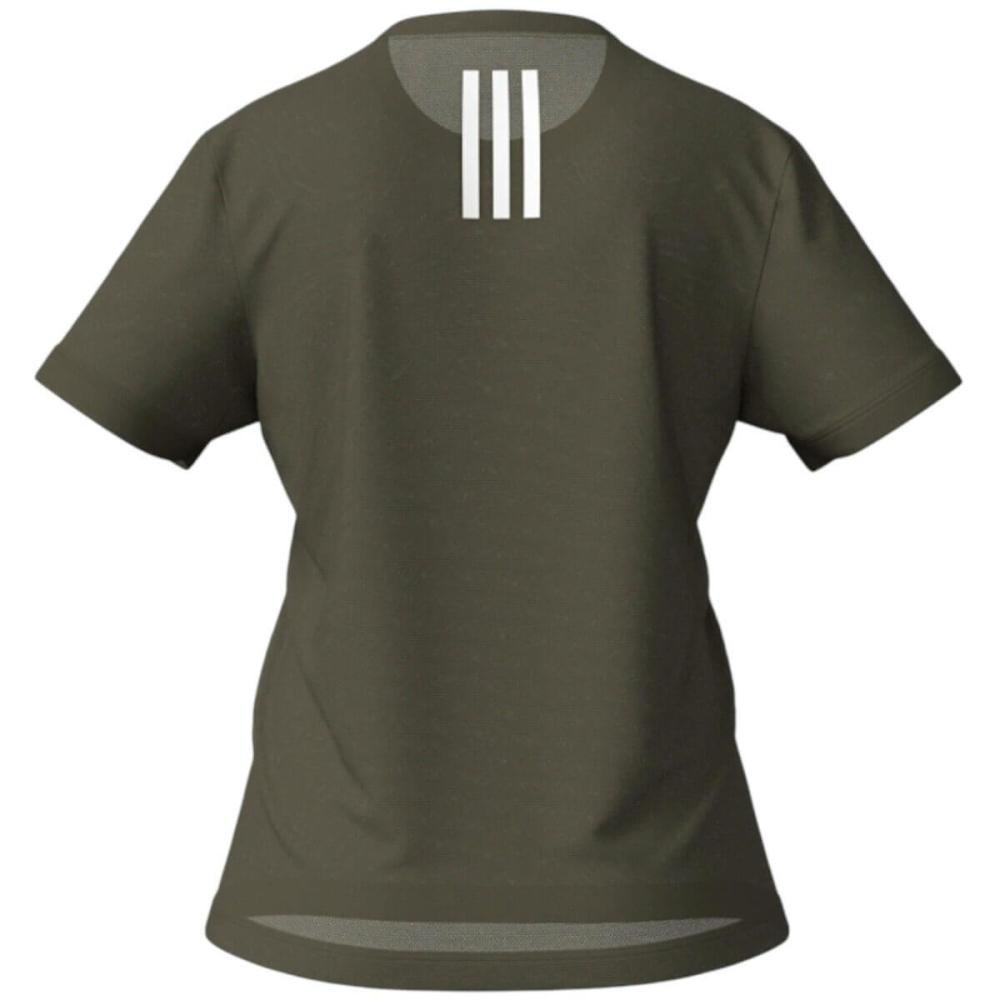 Camiseta Adidas Own The Run 3 Listras Feminina Verde 2