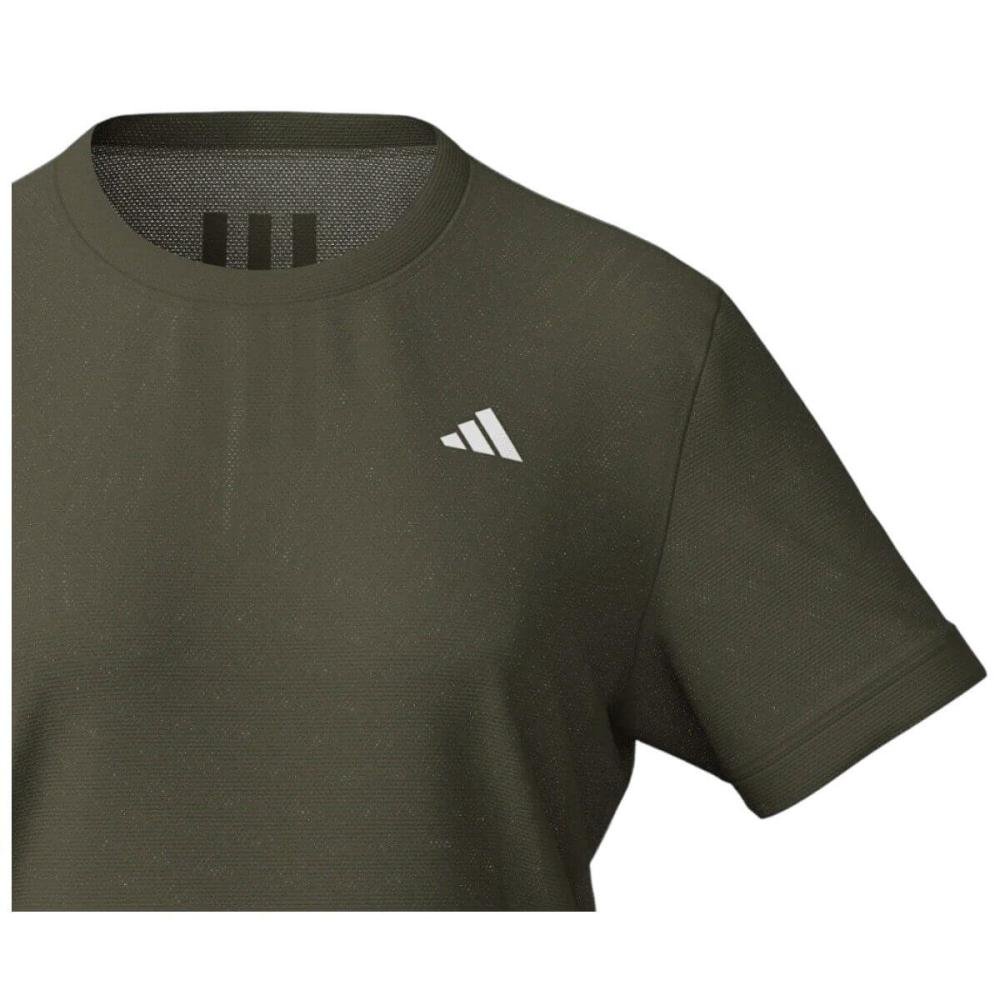 Camiseta Adidas Own The Run 3 Listras Feminina Verde 3