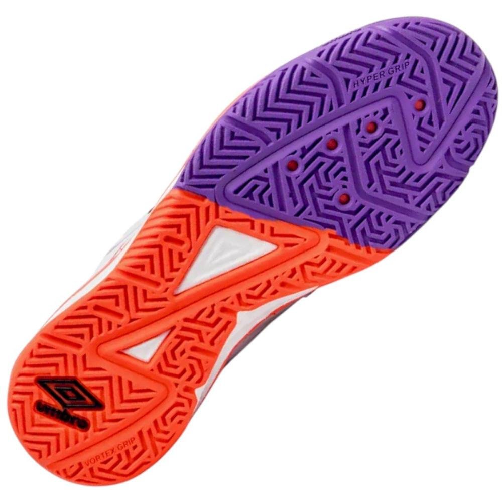 Tênis Umbro Futsal Pro 5 Stable Masculino Branco/Laranja 4