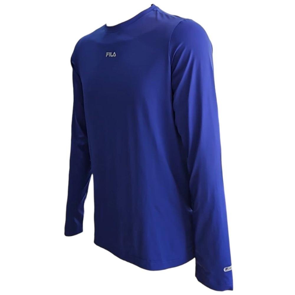 Camiseta Manga Longa Fila Sun Protect Breezy Masculina Azul 3