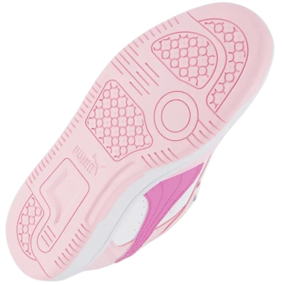 Tênis Puma Rebound V6 Lo Infantil Rosa 4