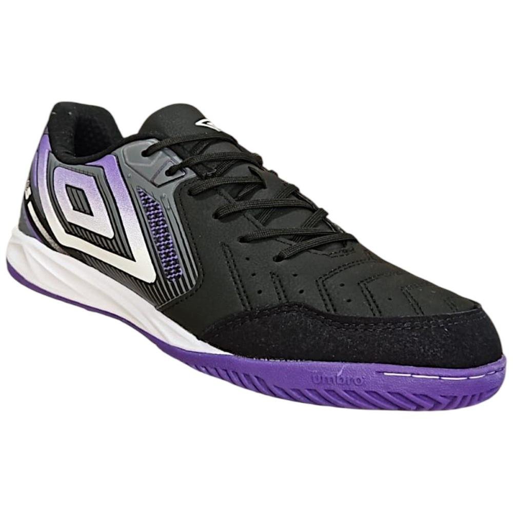 Tênis Futsal Umbro Pro 5 Bump Club Billy BR Masculino Preto/Roxo 2