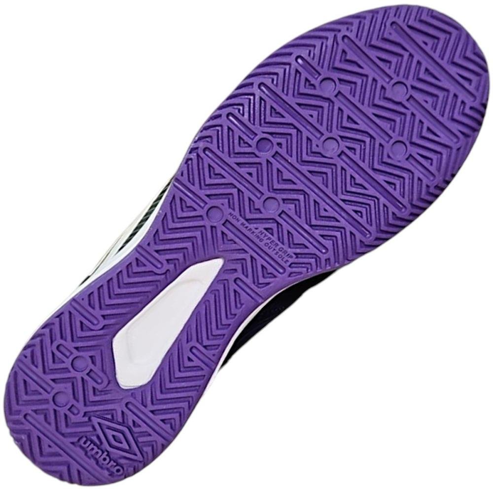 Tênis Futsal Umbro Pro 5 Bump Club Billy BR Masculino Preto/Roxo 4