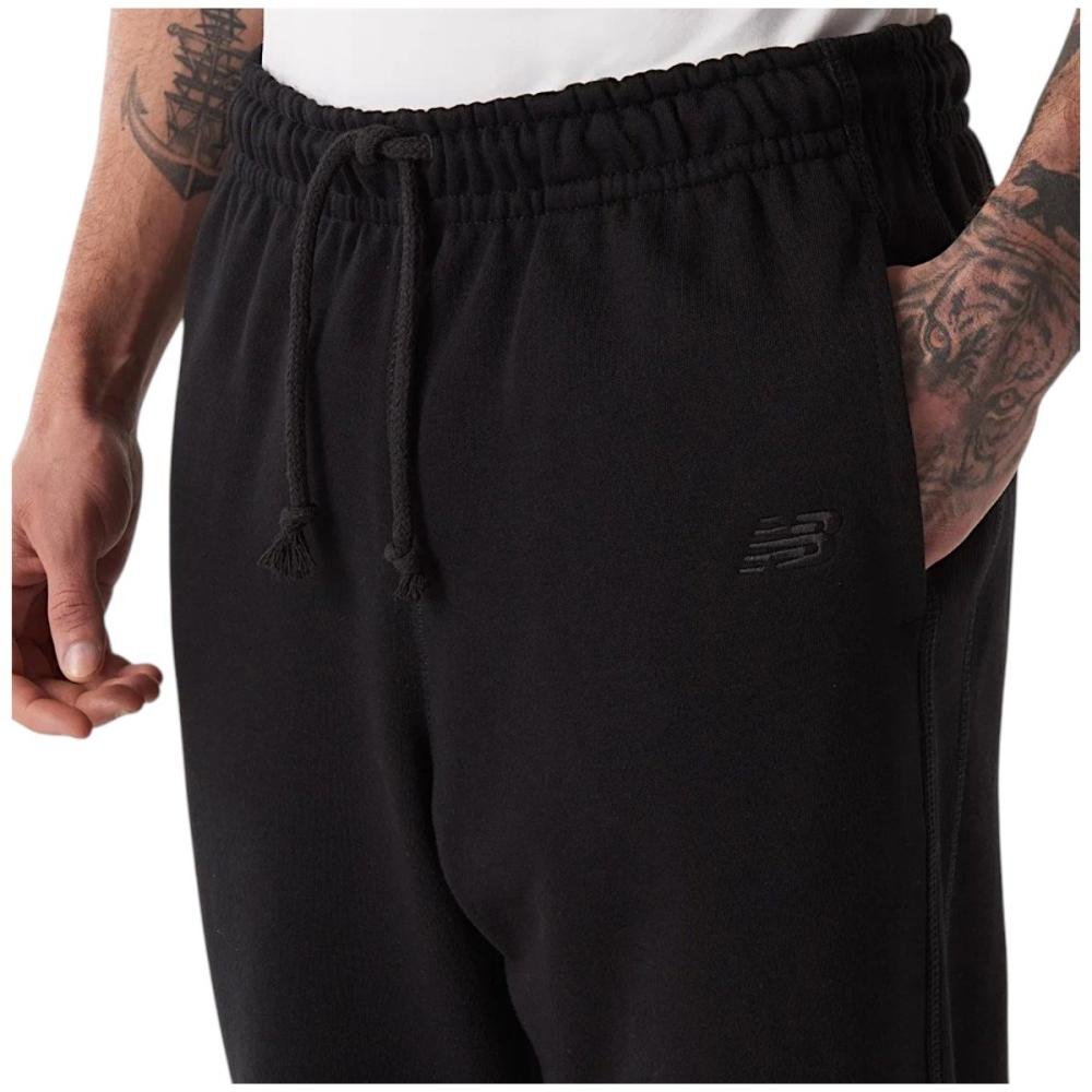 Calça New Balance Athletics Small Logo Masculina Preto 3