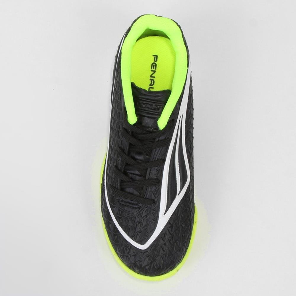 Chuteira Futsal Penalty Infantil Masculina Storm XXI Leve Preto 3