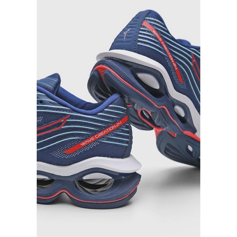 Tênis Mizuno Wave Creation 24 Enerzy Leve Masculino Azul 4