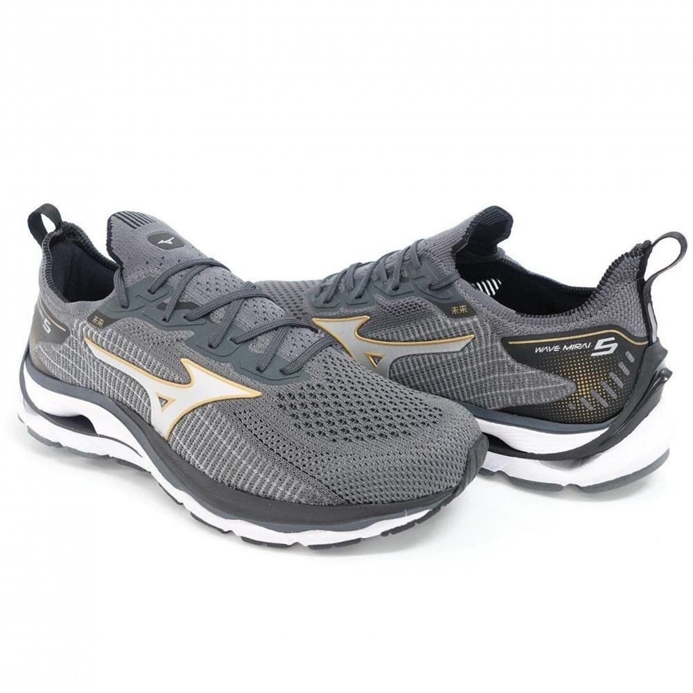 Tênis Running Mizuno Masculino Mirai 5 Esporte Cinza 1