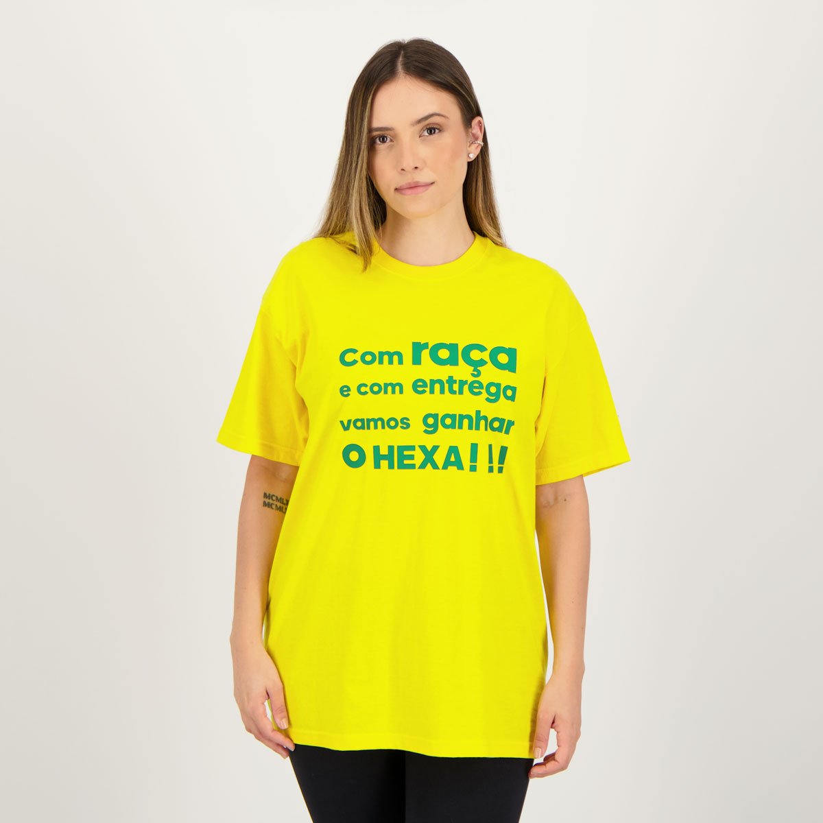 Camisa Brasil com Raça Amarela Amarelo