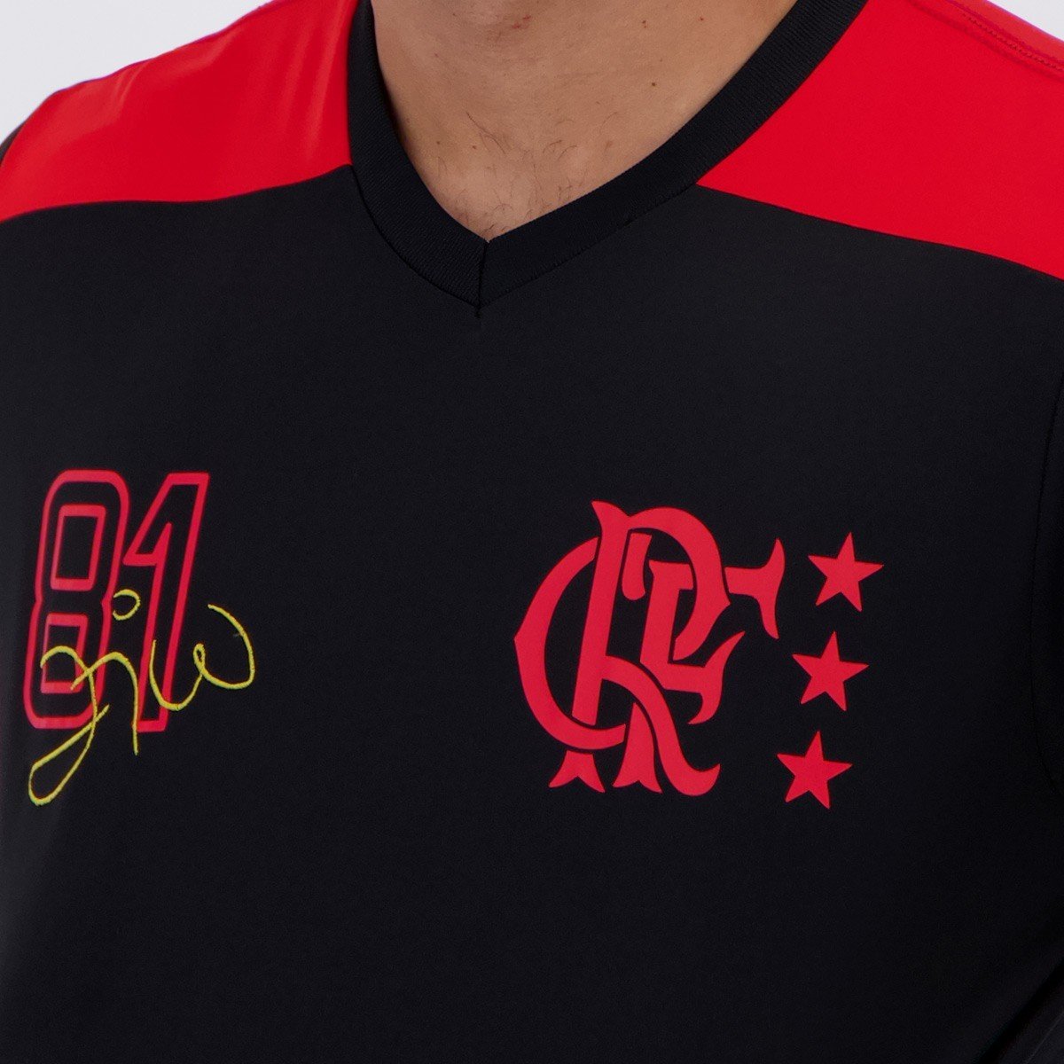 Camisa Flamengo Retrô Zico Preto 4