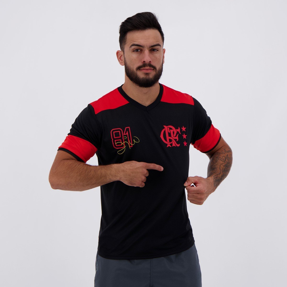Camisa Flamengo Retrô Zico Preto 5