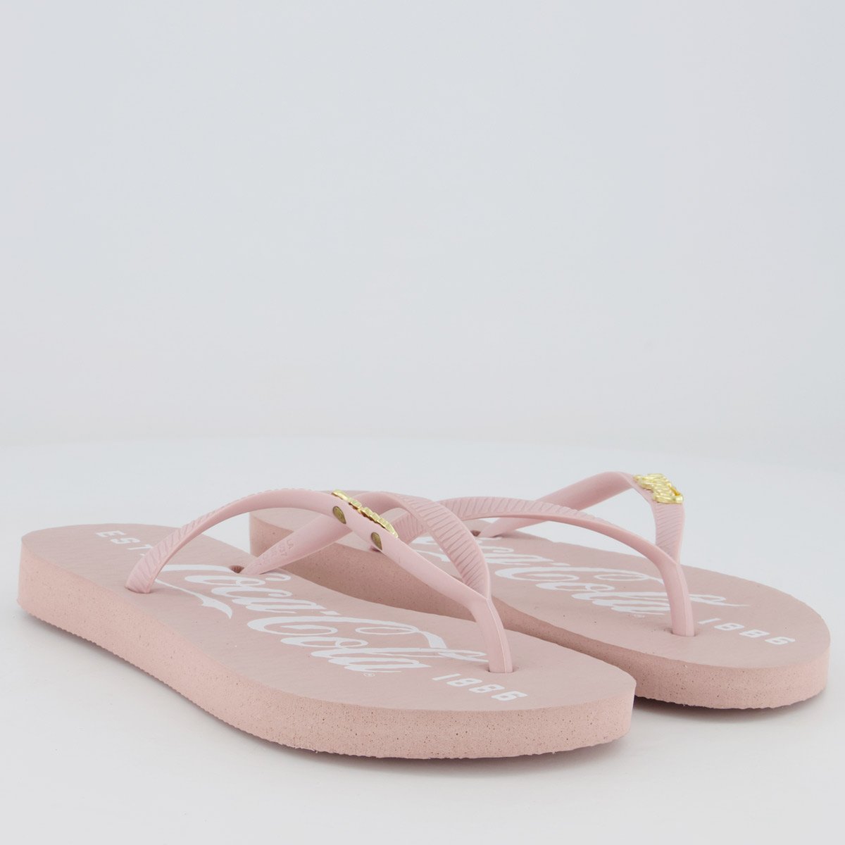 Chinelo Coca Cola 1886 Feminino Rose Claro Rosa 3