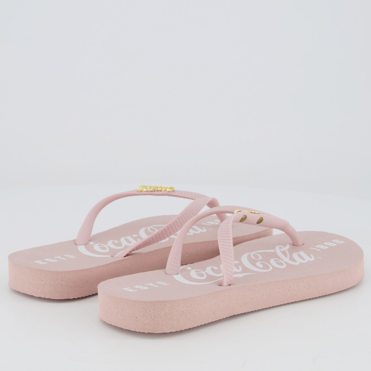 Chinelo Coca Cola 1886 Feminino Rose Claro Rosa 4