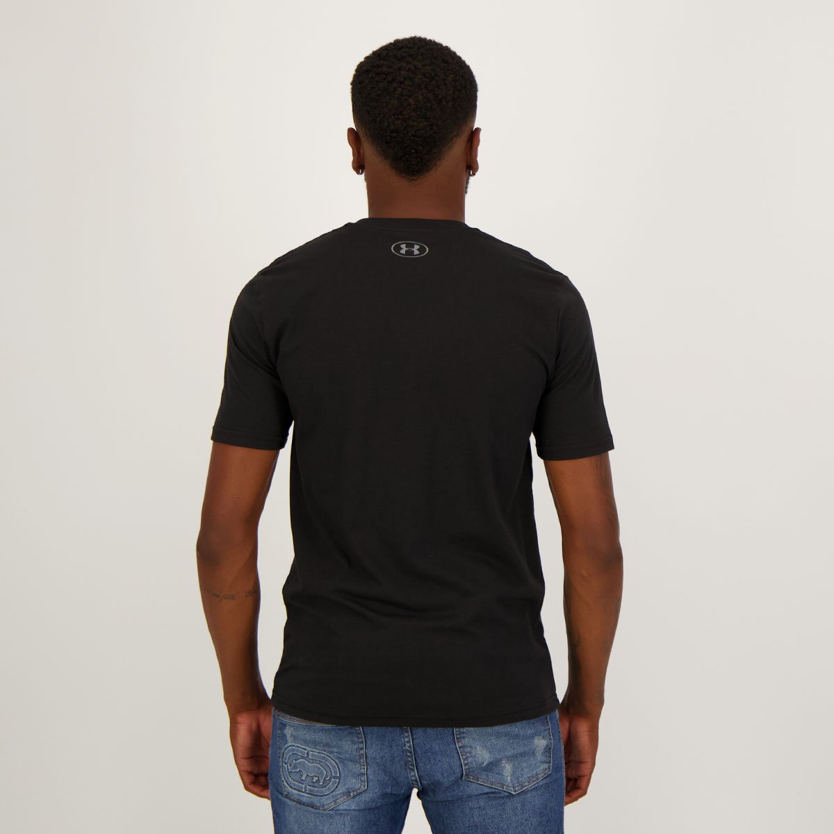 Camiseta Under Armour Boxed Sportstyle Preta e Cinza Cinza 3