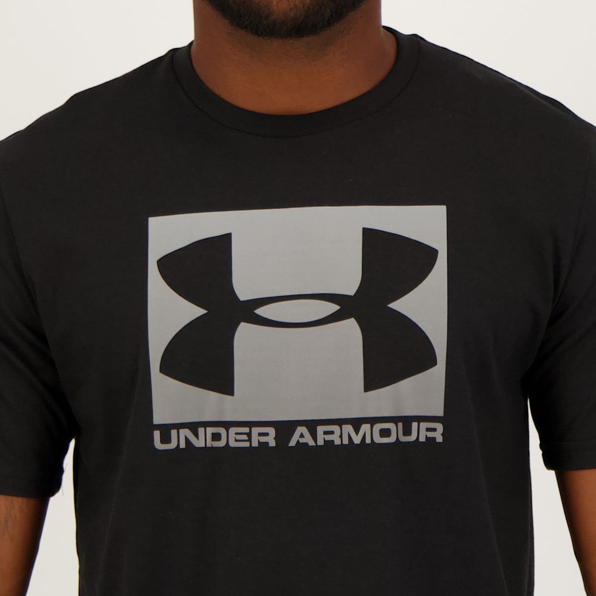 Camiseta Under Armour Boxed Sportstyle Preta e Cinza Cinza 4