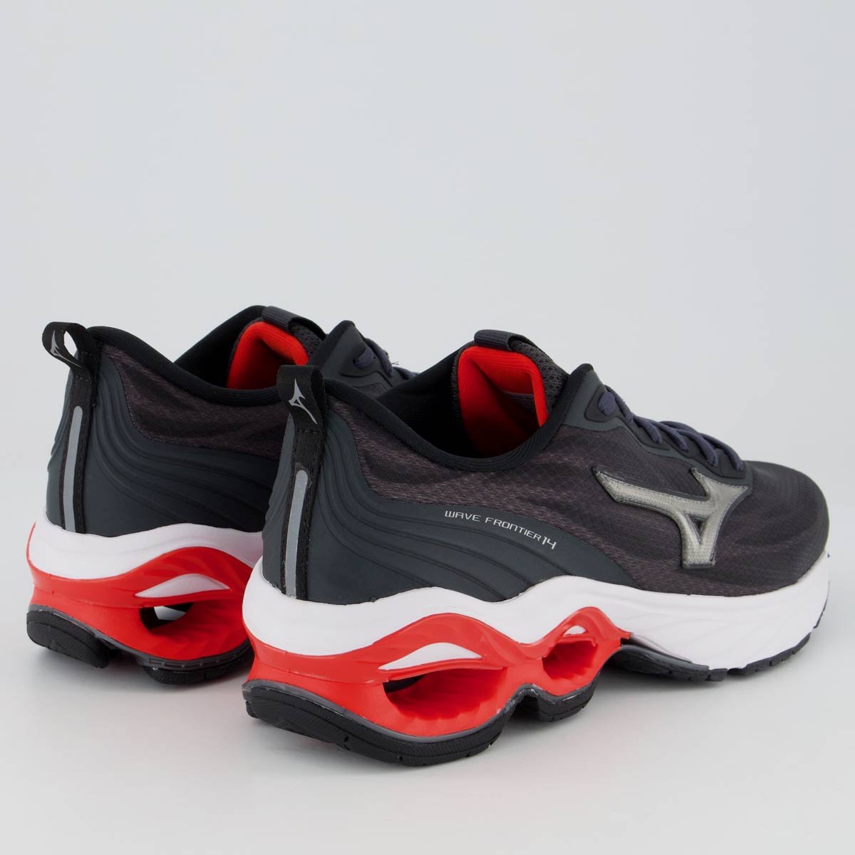 Tênis Mizuno Wave Frontier 14 Preto e Vermelho Preto 3