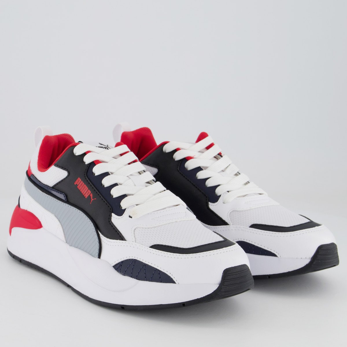 Tênis Puma X Ray 2 Square BDP Branco e Vermelho 2
